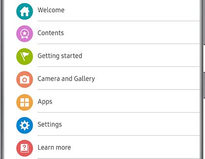 Access the user manual for your Samsung phone or tablet.